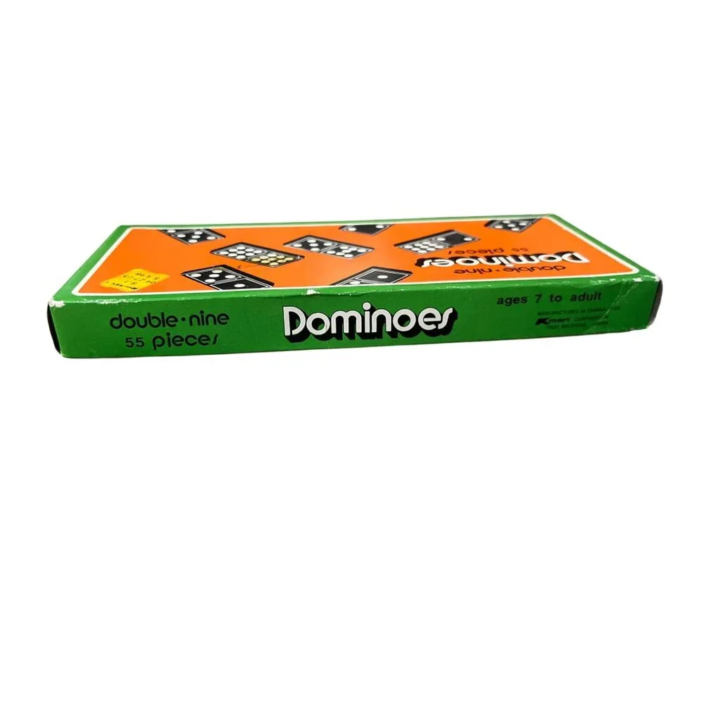 Vintage Double Nine Dominoes Set 55 Pieces Kmart Original Box Used